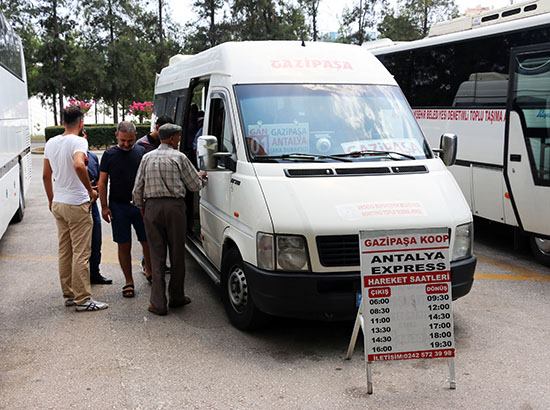 Gazipaşa ekspres hat ile 2.5 saat