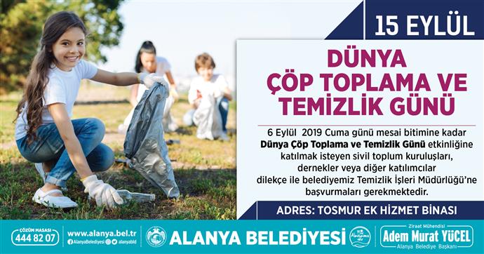 ALANYA BELEDİYESİ ŞEHRİ VATANDAŞLARLA BİRLİKTE TEMİZLEYECEK ALANYA BELEDİYESİ ŞEHRİ VATANDAŞLARLA BİRLİKTE TEMİZLEYECEK