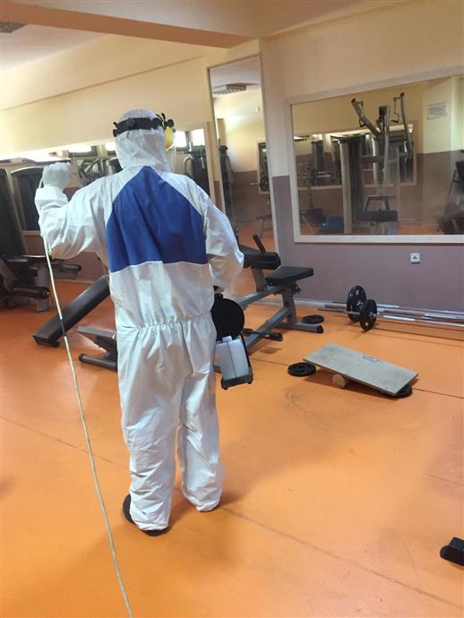 SPOR TESİSLERİNDE RUTİN DEZENFEKTE İŞLEMLERİ YAPILDI SPOR TESİSLERİNDE RUTİN DEZENFEKTE İŞLEMLERİ YAPILDI